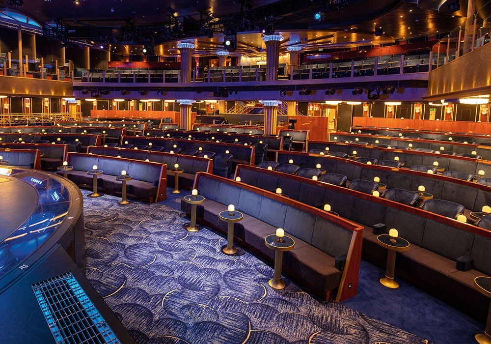 theater seating on a cruise ship