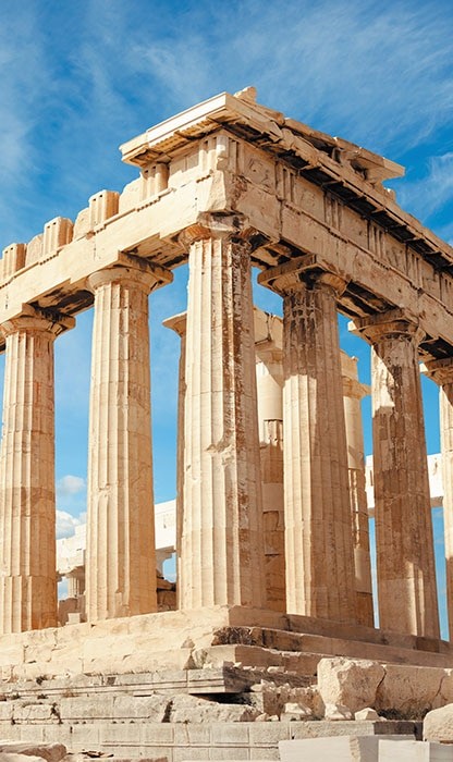 ancient rome tan round pillars